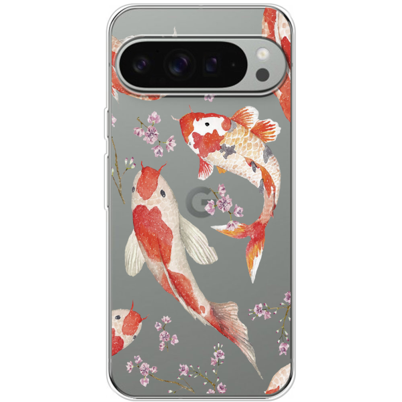 Прозрачный чехол BoxFace Google Pixel 9 Pro XL Japanese Koi Fish