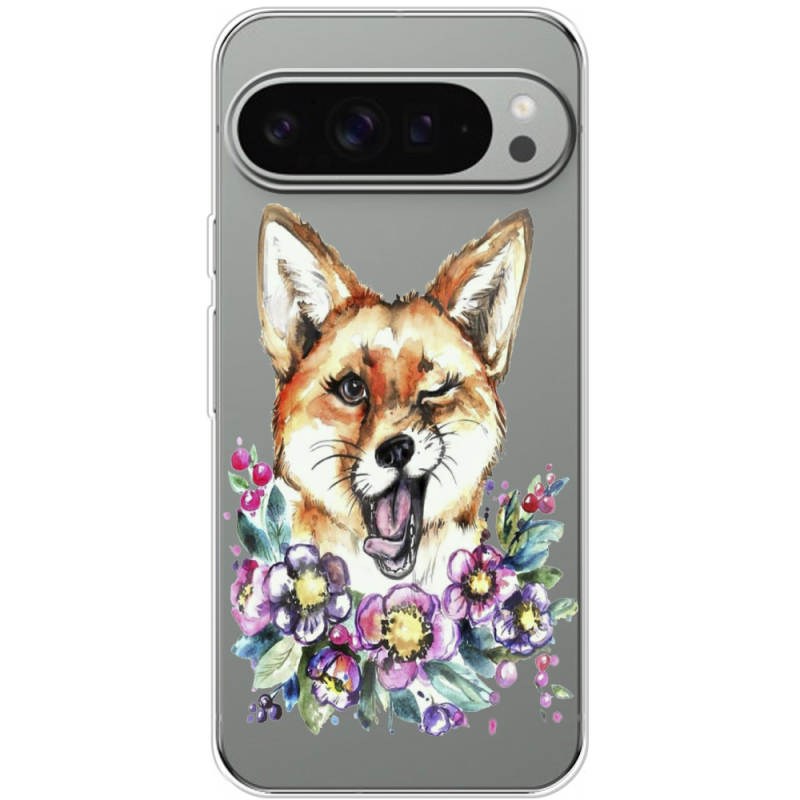 Прозрачный чехол BoxFace Google Pixel 9 Pro XL Winking Fox