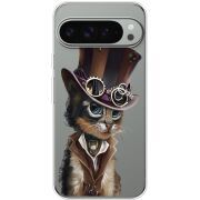 Прозрачный чехол BoxFace Google Pixel 9 Pro XL Steampunk Cat