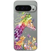 Прозрачный чехол BoxFace Google Pixel 9 Pro XL Colorful Giraffe