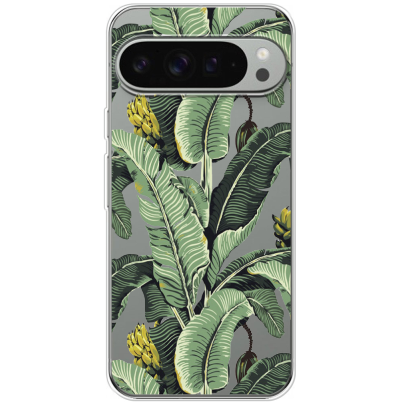 Прозрачный чехол BoxFace Google Pixel 9 Pro XL Banana Leaves