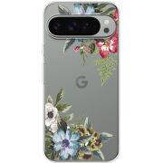 Прозрачный чехол BoxFace Google Pixel 9 Pro XL Floral