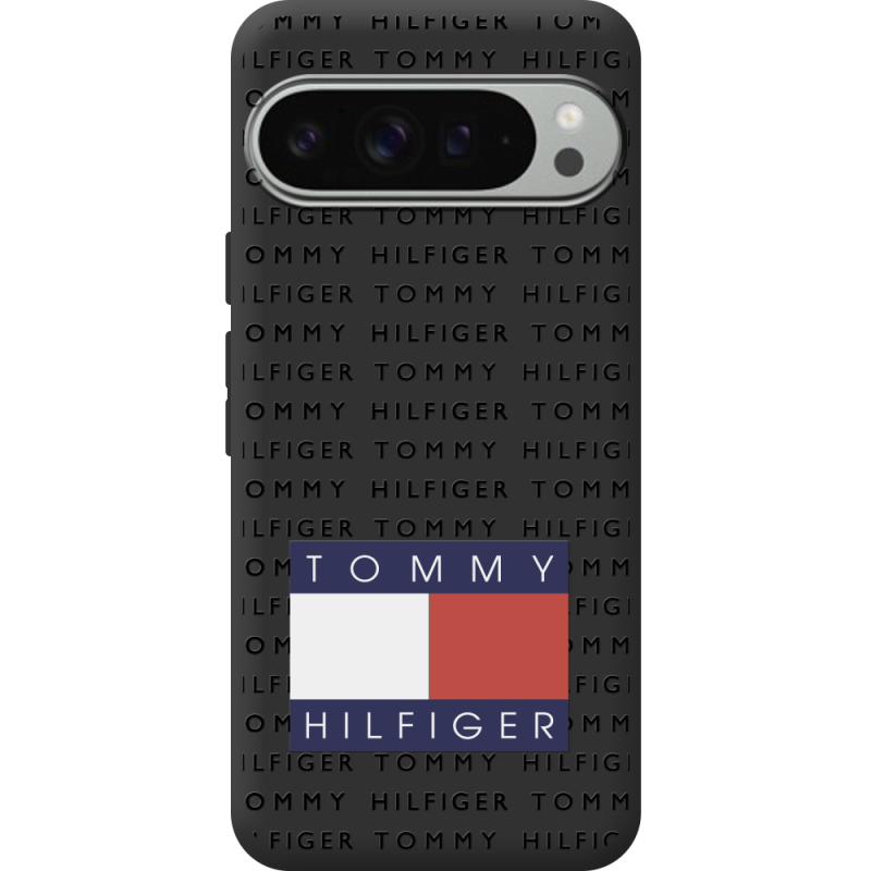 Черный чехол BoxFace Google Pixel 9 Pro XL Tommy Print