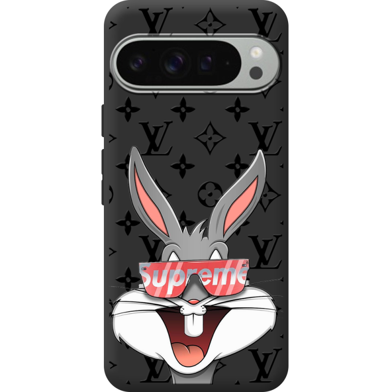 Черный чехол BoxFace Google Pixel 9 Pro XL looney bunny