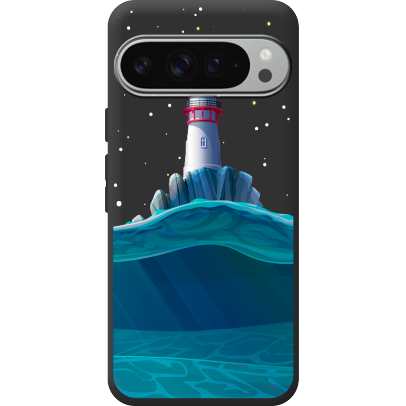 Черный чехол BoxFace Google Pixel 9 Pro XL Lighthouse