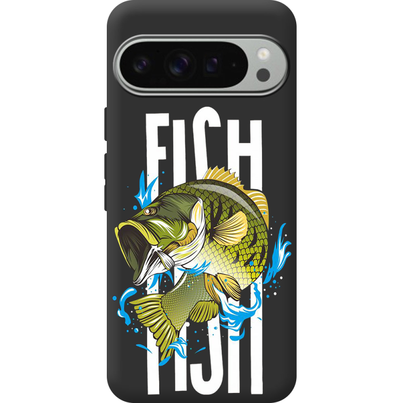 Черный чехол BoxFace Google Pixel 9 Pro XL Fish