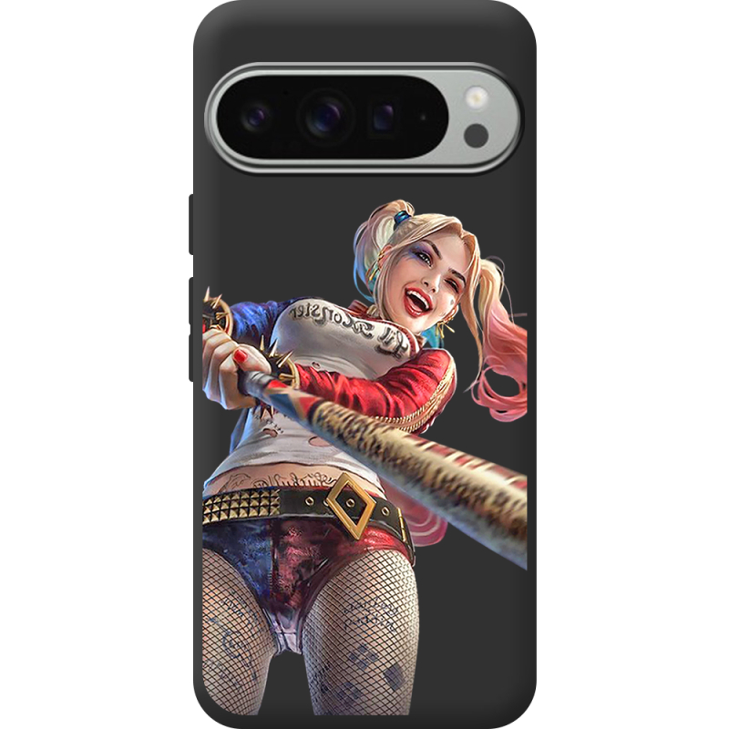 Черный чехол BoxFace Google Pixel 9 Pro XL Happy Harley Quinn