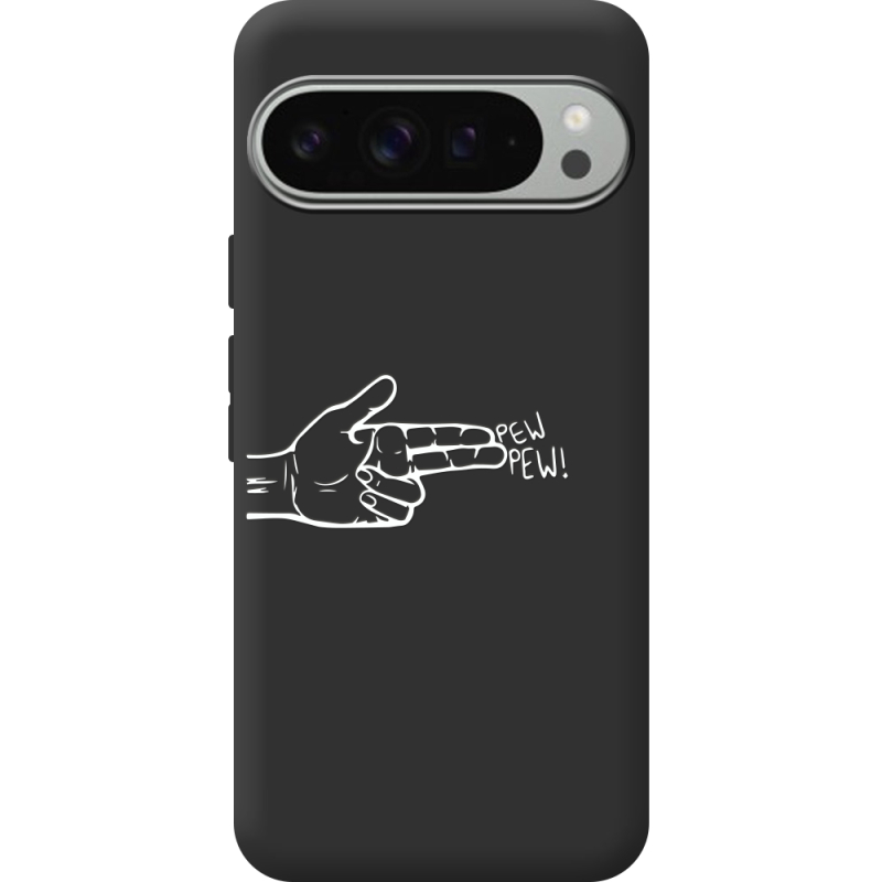 Черный чехол BoxFace Google Pixel 9 Pro XL Pew Pew