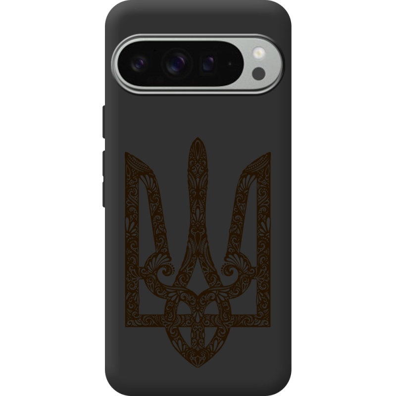 Черный чехол BoxFace Google Pixel 9 Pro XL Ukrainian Trident