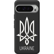 Черный чехол BoxFace Google Pixel 9 Pro XL Тризуб монограмма ukraine