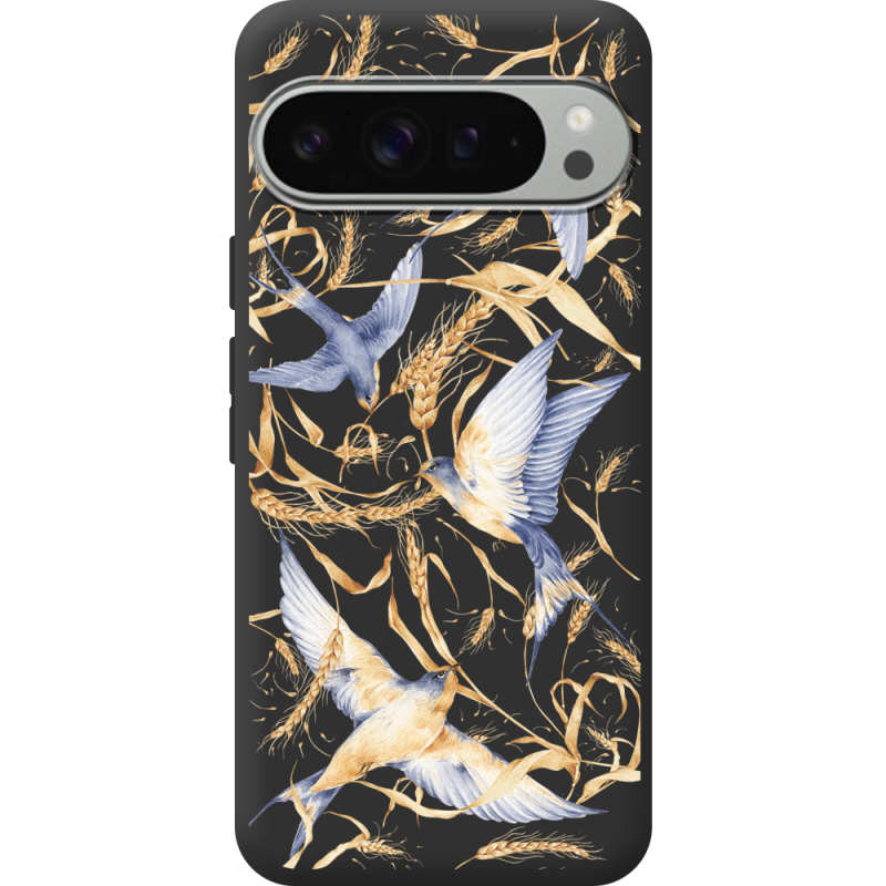 Черный чехол BoxFace Google Pixel 9 Pro XL Ластівки