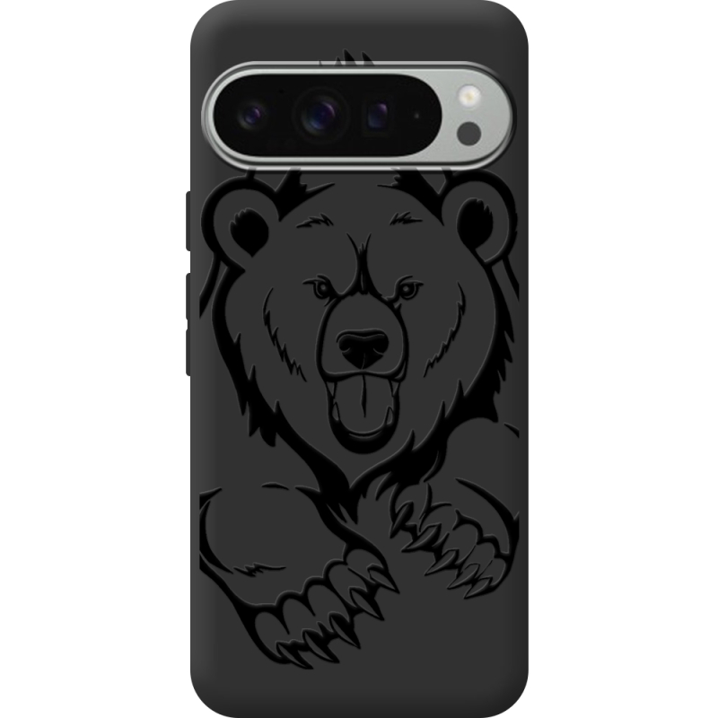 Черный чехол BoxFace Google Pixel 9 Pro XL Grizzly Bear