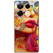 Чехол BoxFace Infinix Note 40 Pro Yellow Girl Pop Art