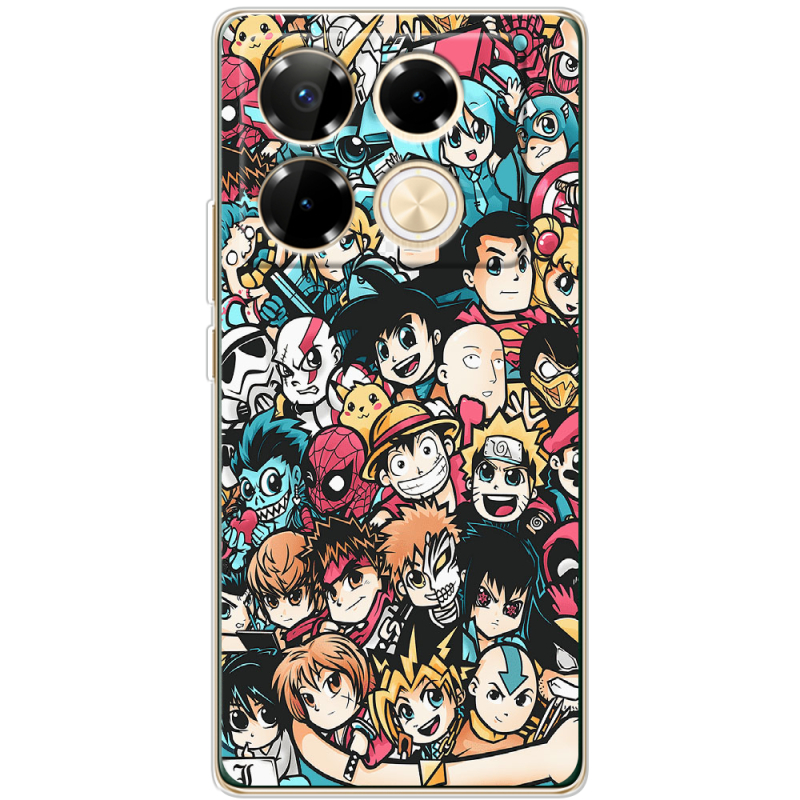 Чехол BoxFace Infinix Note 40 Pro Anime Stickers