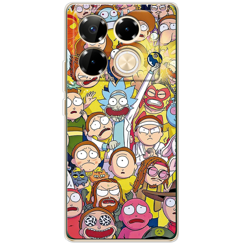 Чехол BoxFace Infinix Note 40 Pro Rick and Morty