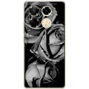 Чехол BoxFace Infinix Note 40 Pro Black and White Roses