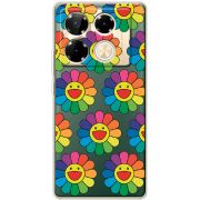 Прозрачный чехол BoxFace Infinix Note 40 Pro Hippie Flowers