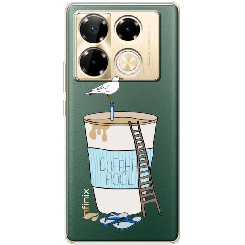 Прозрачный чехол BoxFace Infinix Note 40 Pro Segull in Cofee Pool