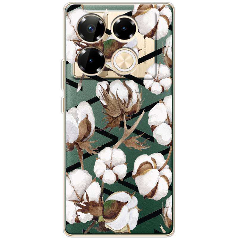 Прозрачный чехол BoxFace Infinix Note 40 Pro Cotton flowers