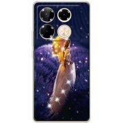 Чехол со стразами Infinix Note 40 Pro Girl with Umbrella