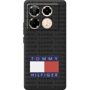 Черный чехол BoxFace Infinix Note 40 Pro Tommy Print