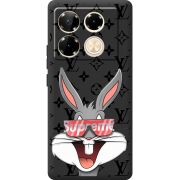 Черный чехол BoxFace Infinix Note 40 Pro looney bunny