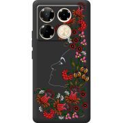 Черный чехол BoxFace Infinix Note 40 Pro 3D Ukrainian Muse