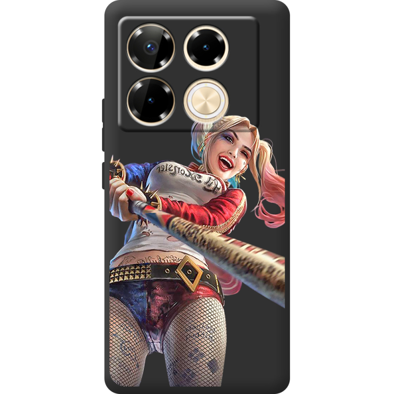 Черный чехол BoxFace Infinix Note 40 Pro Happy Harley Quinn