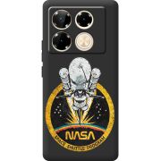 Черный чехол BoxFace Infinix Note 40 Pro NASA Spaceship