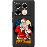 Черный чехол BoxFace Infinix Note 40 Pro Cool Santa