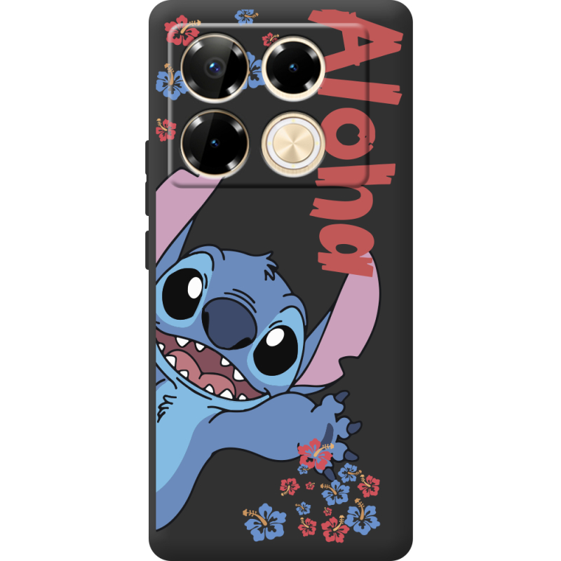 Черный чехол BoxFace Infinix Note 40 Pro Гавайський гість Stich