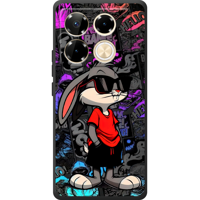 Черный чехол BoxFace Infinix Note 40 Pro Малий вухань