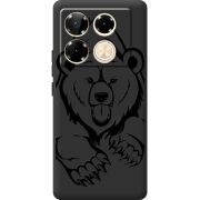 Черный чехол BoxFace Infinix Note 40 Pro Grizzly Bear