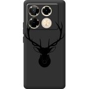 Черный чехол BoxFace Infinix Note 40 Pro Deer