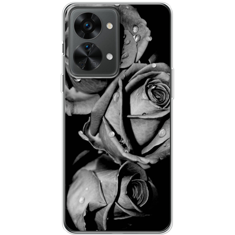 Чехол BoxFace OnePlus Nord 2T 5G Black and White Roses