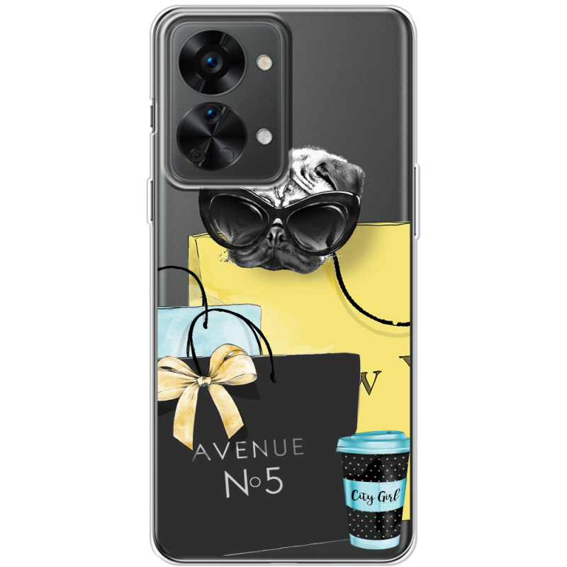 Прозрачный чехол BoxFace OnePlus Nord 2T 5G Fashion Pug