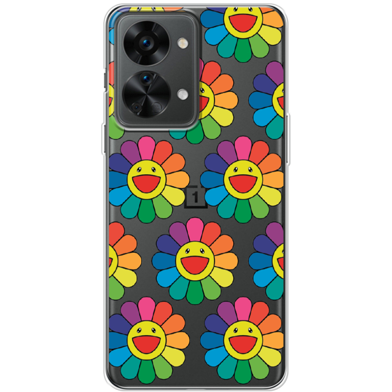 Прозрачный чехол BoxFace OnePlus Nord 2T 5G Hippie Flowers