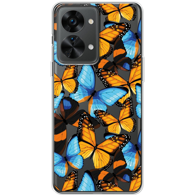 Прозрачный чехол BoxFace OnePlus Nord 2T 5G Butterfly Morpho