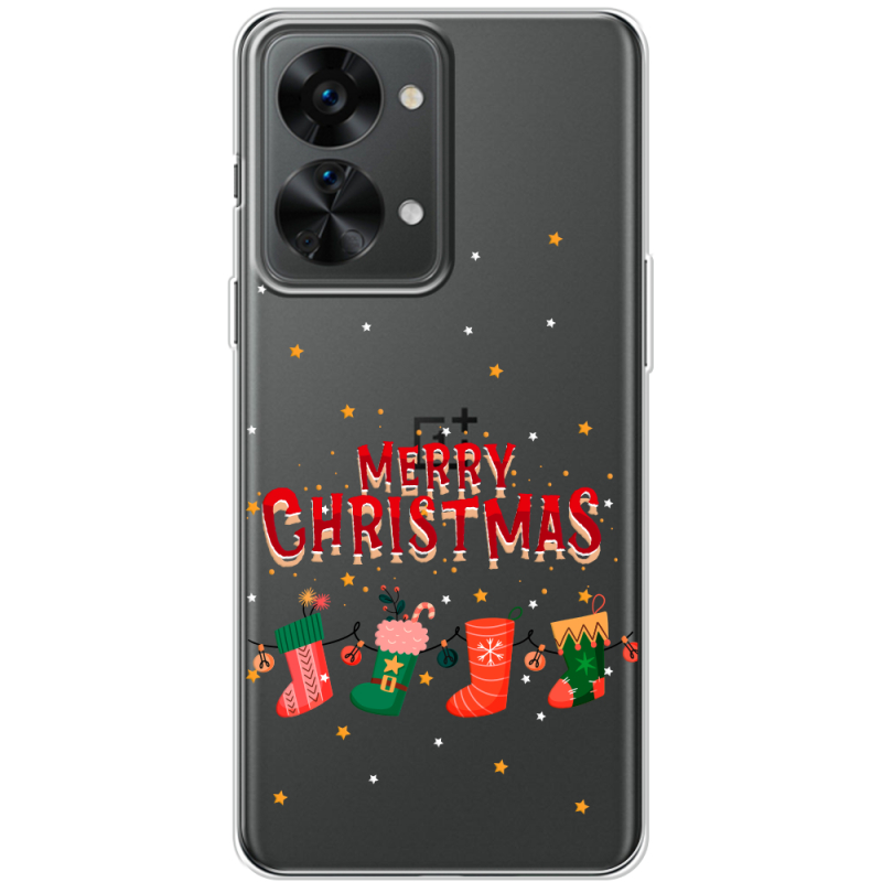 Прозрачный чехол BoxFace OnePlus Nord 2T 5G Merry Christmas