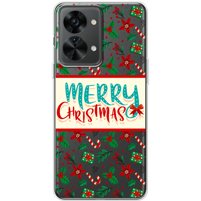 Прозрачный чехол BoxFace OnePlus Nord 2T 5G Vintage Christmas Pattern