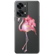 Прозрачный чехол BoxFace OnePlus Nord 2T 5G Floral Flamingo