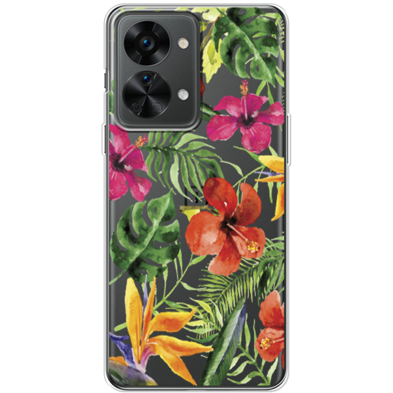 Прозрачный чехол BoxFace OnePlus Nord 2T 5G Tropical Flowers