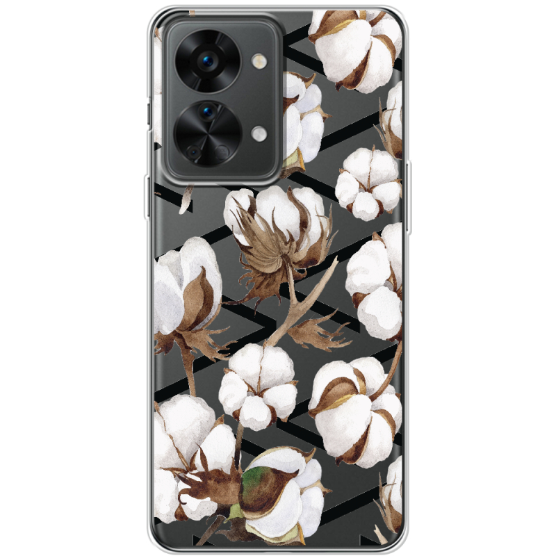 Прозрачный чехол BoxFace OnePlus Nord 2T 5G Cotton flowers