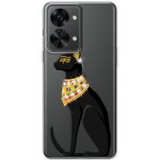 Чехол со стразами OnePlus Nord 2T 5G Egipet Cat