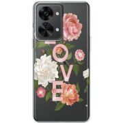 Чехол со стразами OnePlus Nord 2T 5G Love