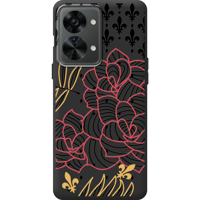 Черный чехол BoxFace OnePlus Nord 2T 5G FranceFlowers