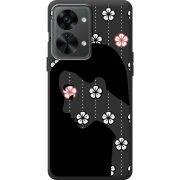 Черный чехол BoxFace OnePlus Nord 2T 5G Flower Hair