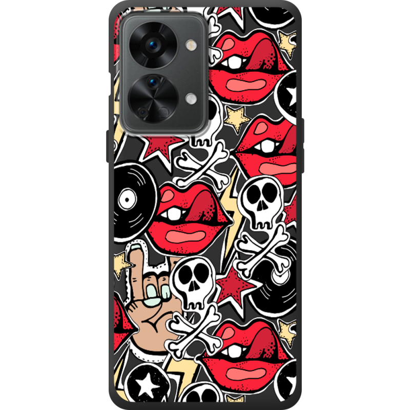 Черный чехол BoxFace OnePlus Nord 2T 5G Rock Graffiti