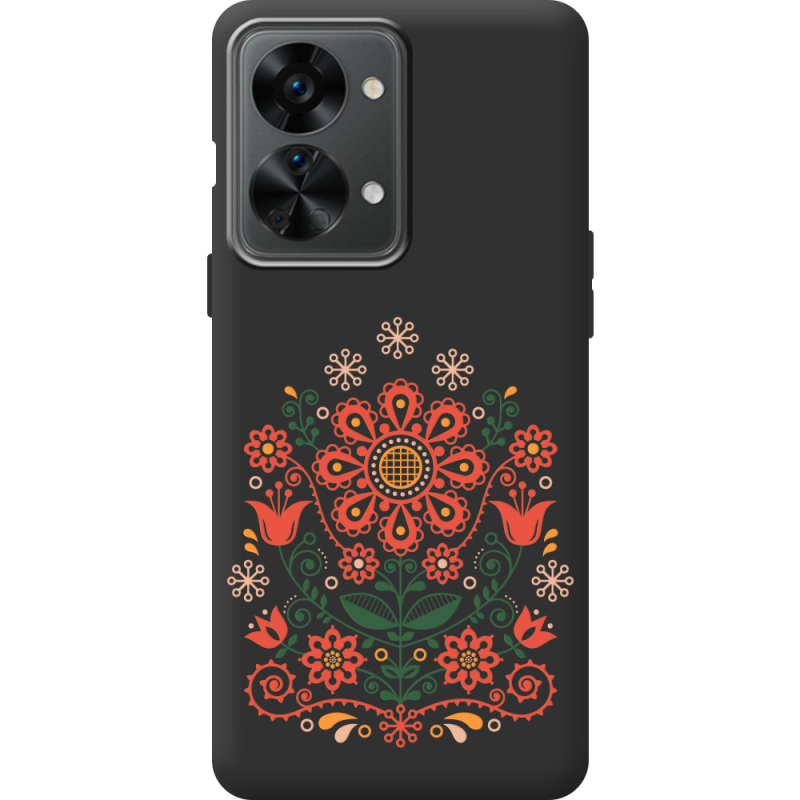 Черный чехол BoxFace OnePlus Nord 2T 5G Ukrainian Ornament