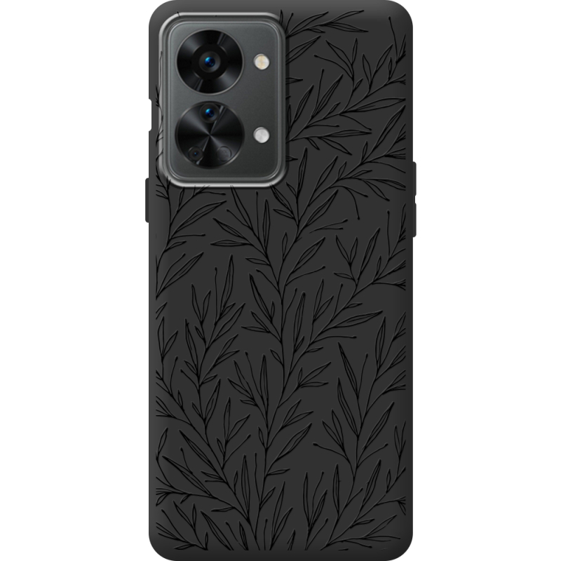 Черный чехол BoxFace OnePlus Nord 2T 5G Leaves